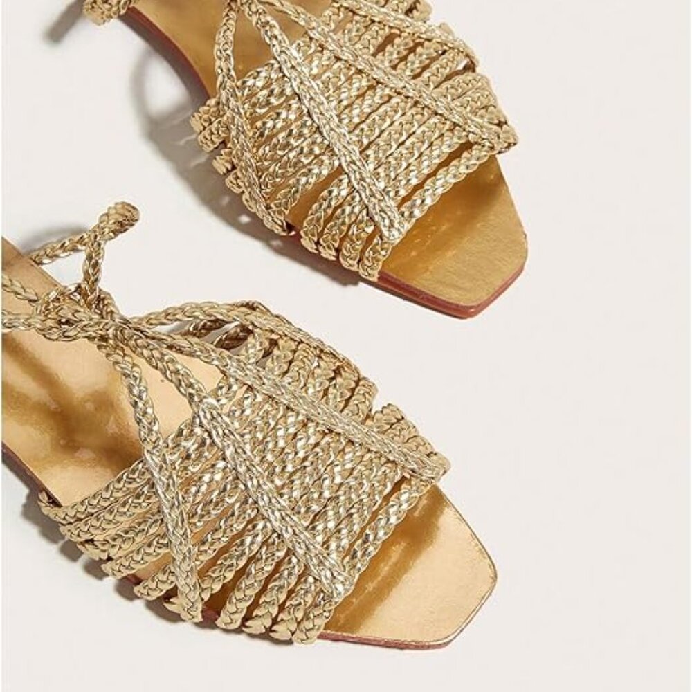 Summer Gold Flat Sandals - Picture 9 of 9